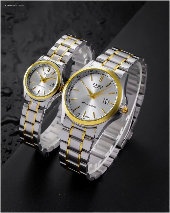ست ساعت خوشگل قسطی کاسیو با کیفیت عالی ۲ رنگ زنانه و مردانه حک کاسیو casio ضد اب