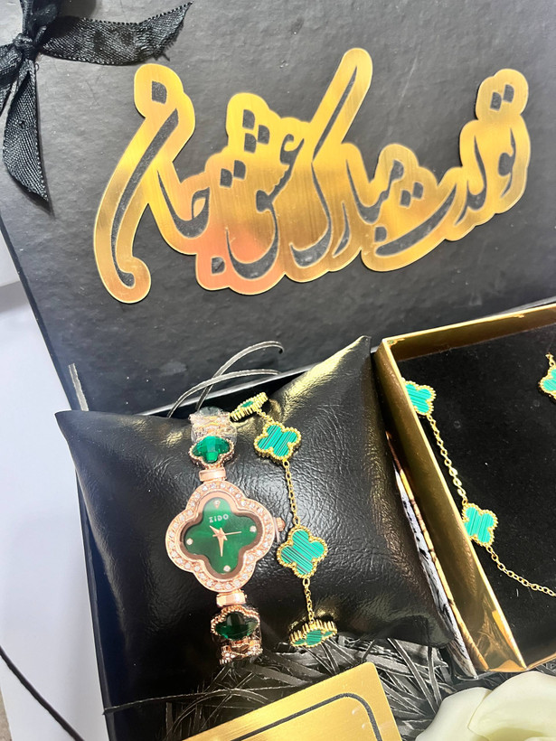 باکس تولد اکسسوری زنانه پک سبز ونکلیف قسطی هدیه دخترانه شیک