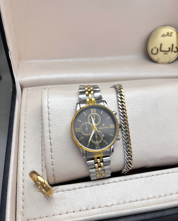 ست-ساعت-زنانه-سیتیزن-طلایی-با-دستبند-حلقه